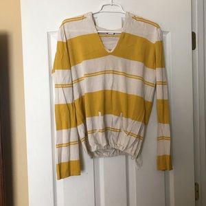 J. Crew striped hooded knit